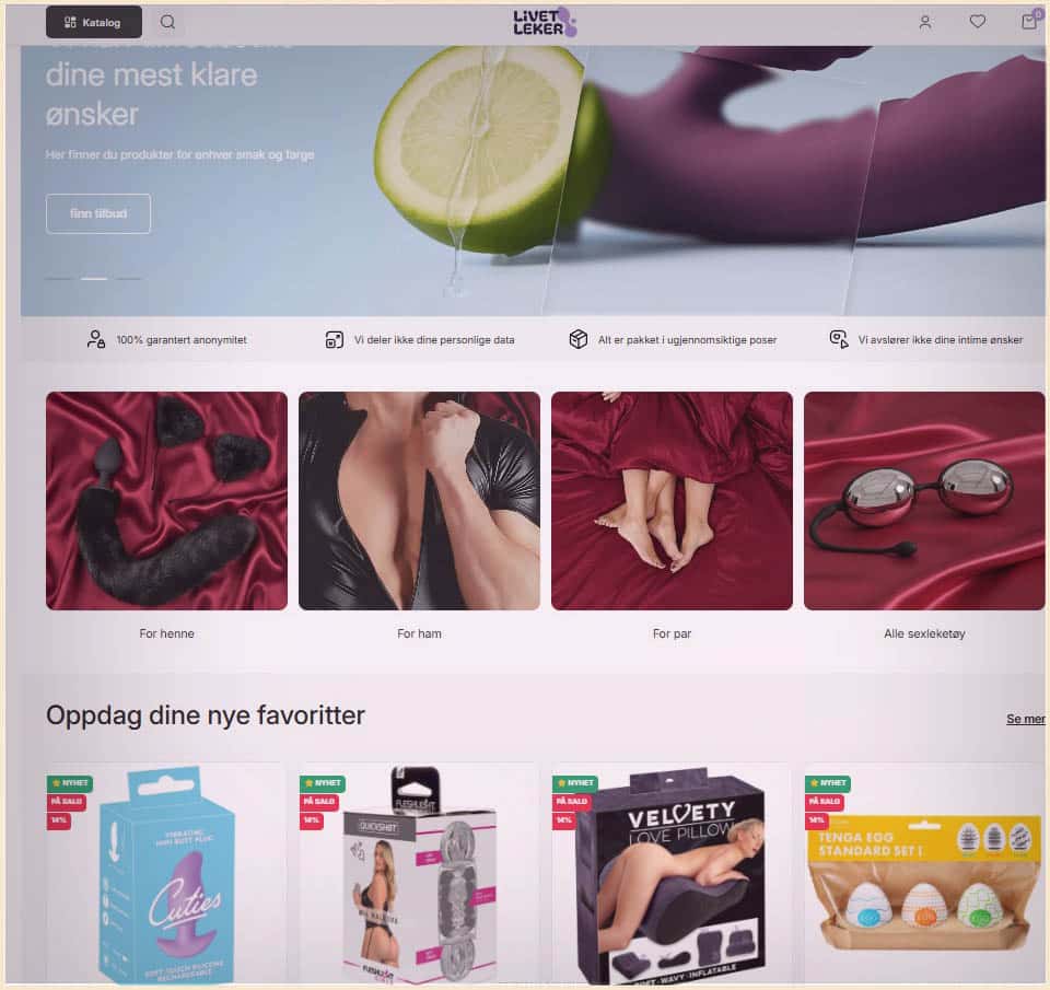 Kjøp sexleketøy her 14 livetleker2 nettbutikk luve